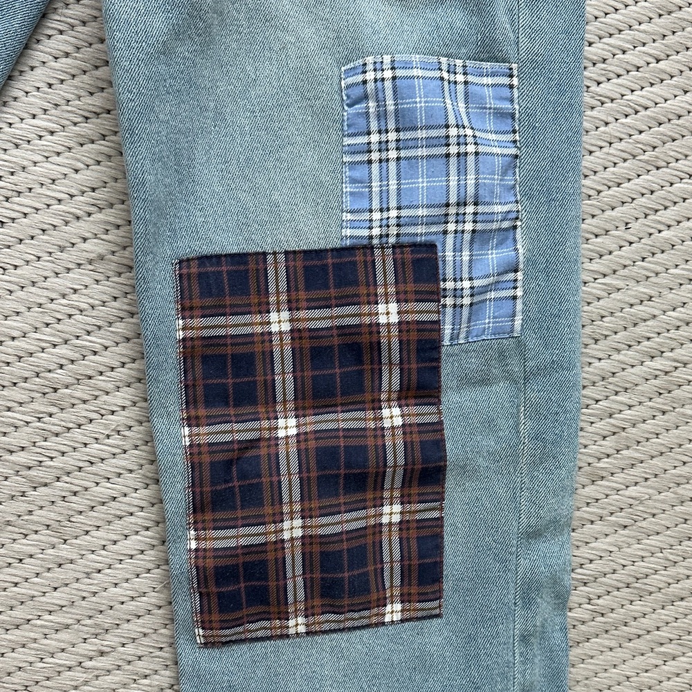 Patchwork Blue Jeans - image 3